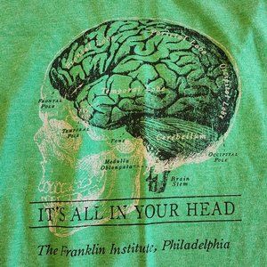 The Franklin Institute Its all in your head Brain XL Gildan Tshirt